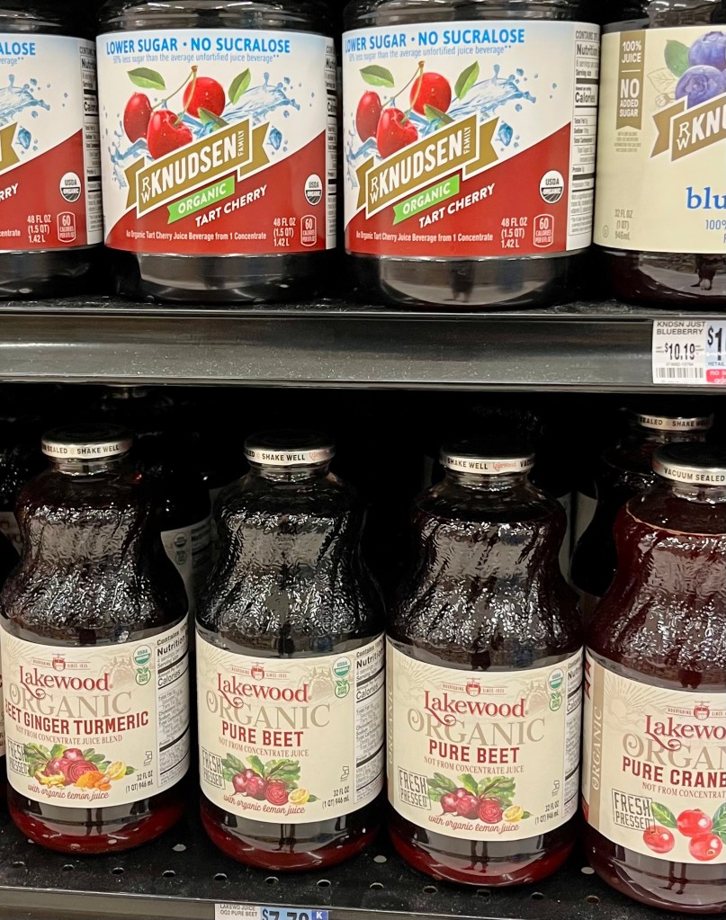 Beet juice at the grocery store
